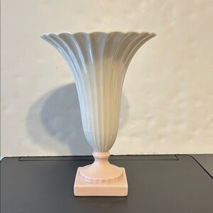 Vintage Lenox Ivory tulip fluted vase pink pedestal Antique Lenox vase Pristine
